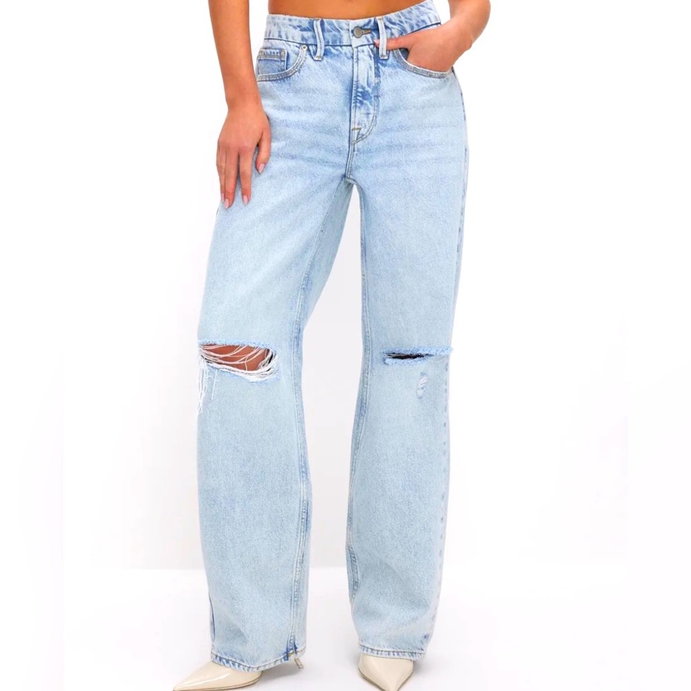 NWT Good American 90’s Relaxed Distressed Jeans